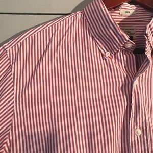 JCrew slim fit striped button-down shirt